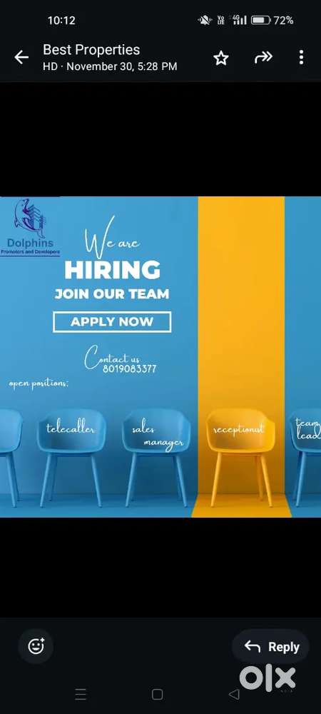 We r hiring for sales and marketing executives