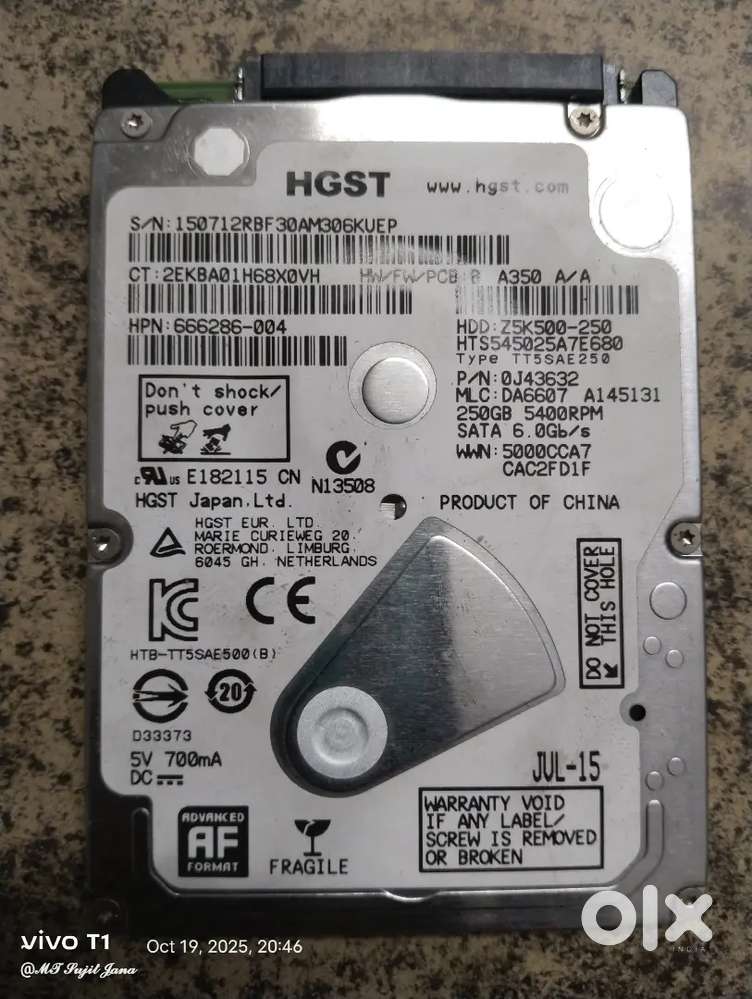 Original HP laptop Hardisk (250GB)