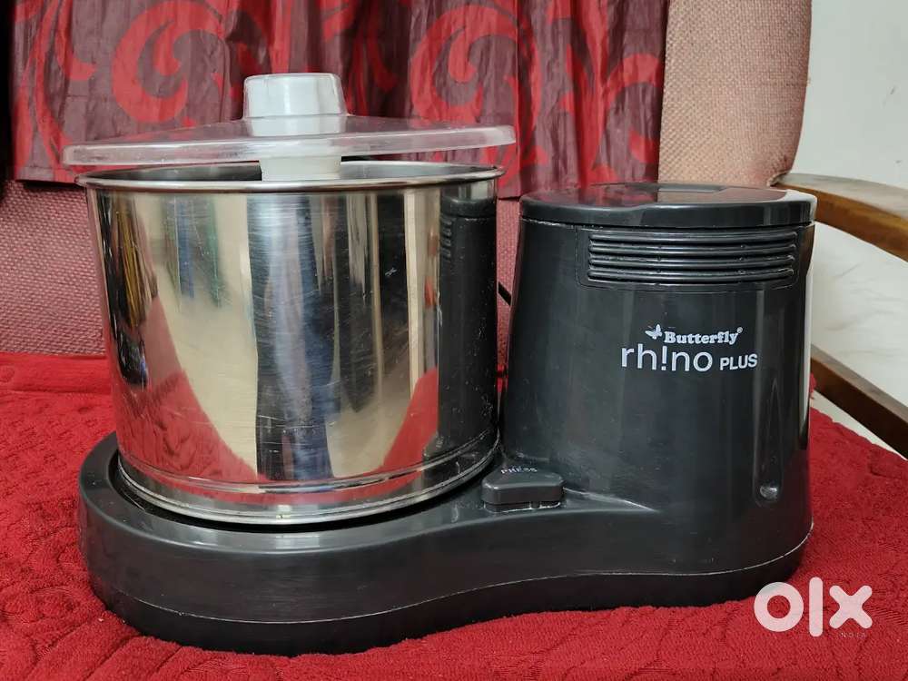 Butterfly Rhino Plus 2 Litres Table-Top Wet Grinder- Grey