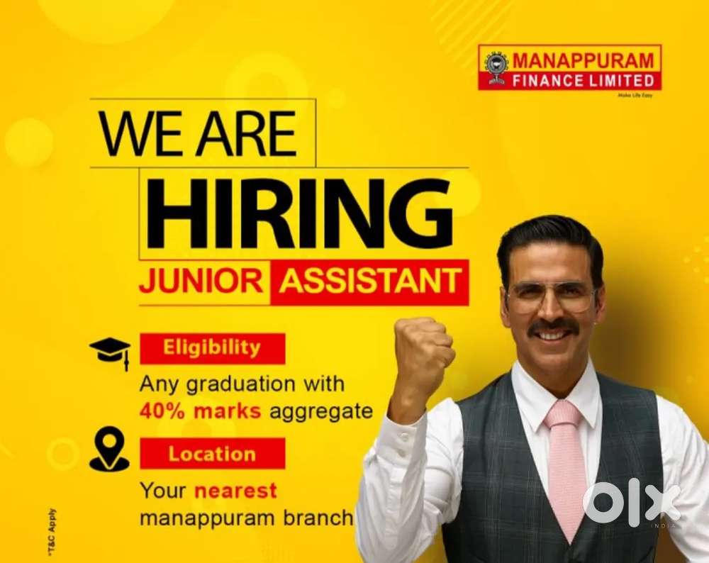OFFICE ASSISTANT/CASHIER IN MANAPPURAM FINANCE,CHENGAMANAD BRANCH