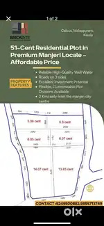 51 cent plot, prime Location Manjeri