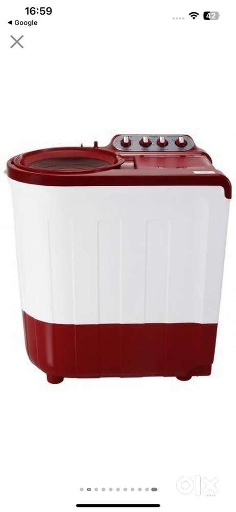 Whirlpool8 kg 5 Star, Supersoak Technology Semi Automatic Top Load Red