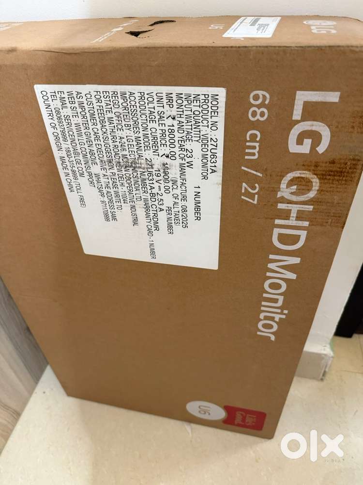 LG 27 inch 2K Monitor - Sealed Box packed Unopened
