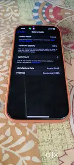 100% battery health 3 days old phone 12 month warranty left