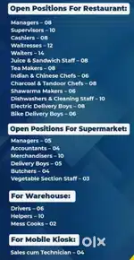 Abroad job vacancies