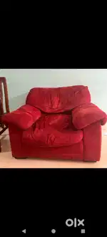 Red colour cushion sofa