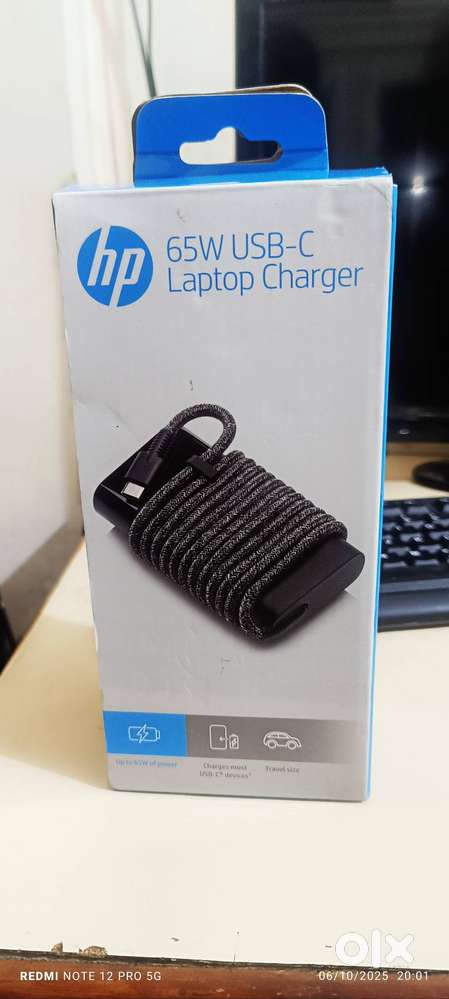 HP 65W type c original charger, brand new