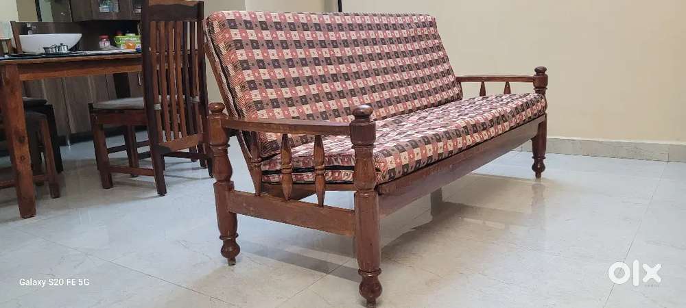 3 Seater Teak Wood Sofa
