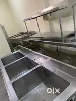 Used commercial restaurant equipments three unit sink ss 304