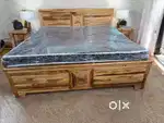 15 years guarantee pure wooden box wala bed
