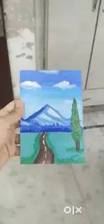 Mountain scenery with aclyric colour