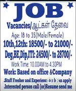 Job Vacancy Work From Home Avaliable