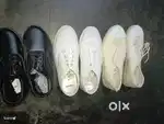 3 pairs school shoes white 2pairs black 1 pair