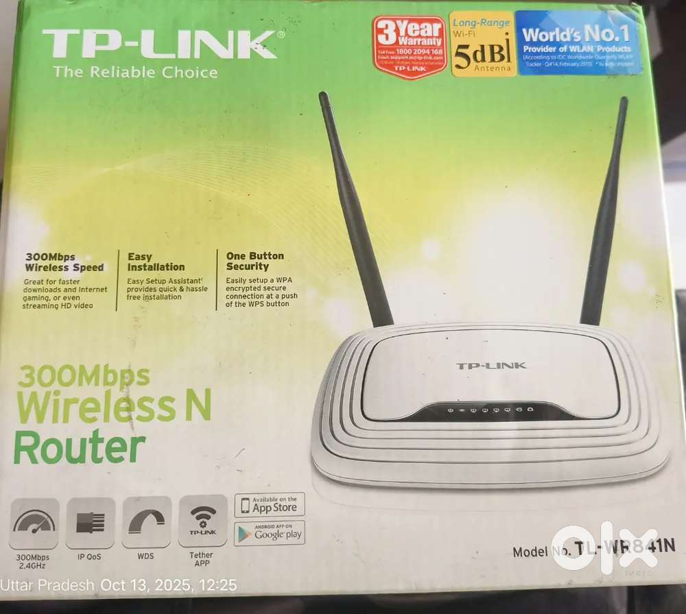 TP-Link TL-WR841N Wi-Fi Router– Excellent Condition  Hi Speed 300Mbps