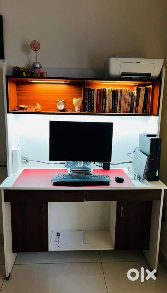 Study Table (5.6 ft length and 4ft width)with profile lights