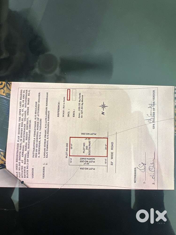 152 s yards open plot for sell at Hayathnagar defence coleny