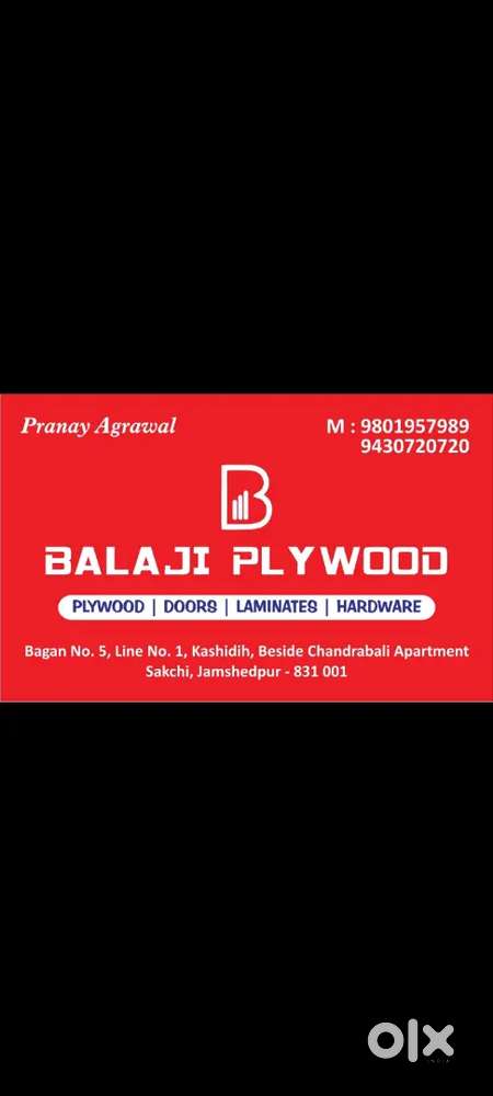 Manager for plywood and hardware store in jamshedpur