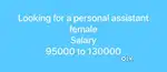 Personal assistant female