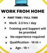Work from home  job