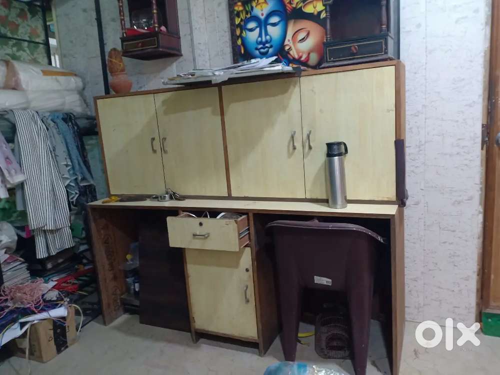 Computer table with wall Cabinet