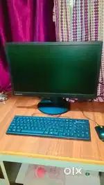 7 Year old Lenovo brand company desktop computer with cpu monitor