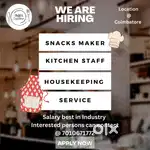 Chef/Cook and Housekeeping staff required for a Kerala Restaurant
