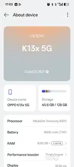 Oppo k 13x