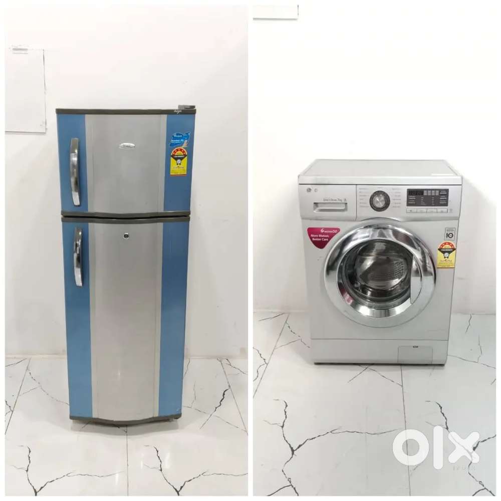 Whirlpool Double door and LG front load with one year warranty & Bill