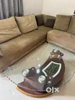L shape sofa with table
