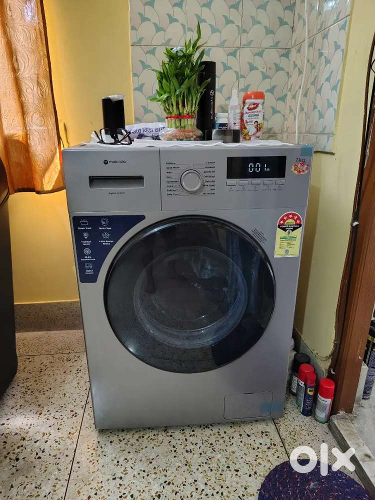 Motorola 7KG Front Load Fully Automatic Washing Machine (Grey Colour)