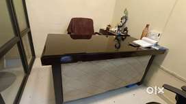 Modular office table with glass particiption, office table, one cabin