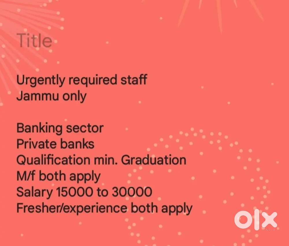 Job in jammu