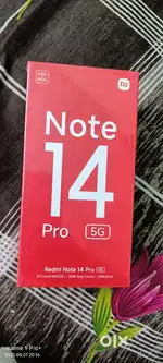 Redmi note 14 pro 5g super amoled curved screen 8gb 128gb sealed box
