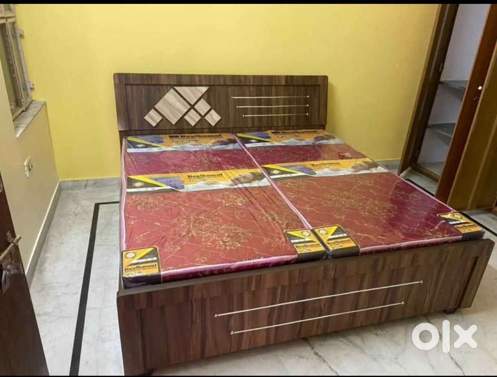 Sunday sale buy new double bed 3990, with box 6990/-Emi on bajaj