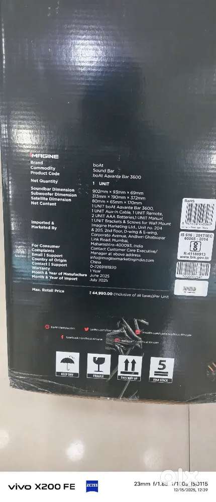 Boat soundbar 5.1. 500w Mrp 44,999/-  our price 9999/-  with 1year