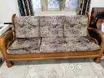 PURE SAAGI MATERIAL SOFA SET WITH TWO CHAIRS