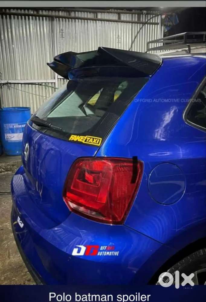 Volkswagen polo batman spoiler abs plastic piano Black