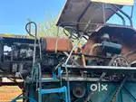 Harvester with tractor with all accessories