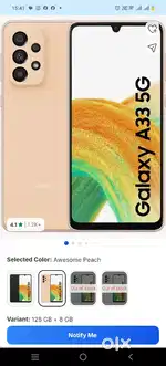 GALAXY A33 5G/8 GB RAM/128 GB INTERNAL