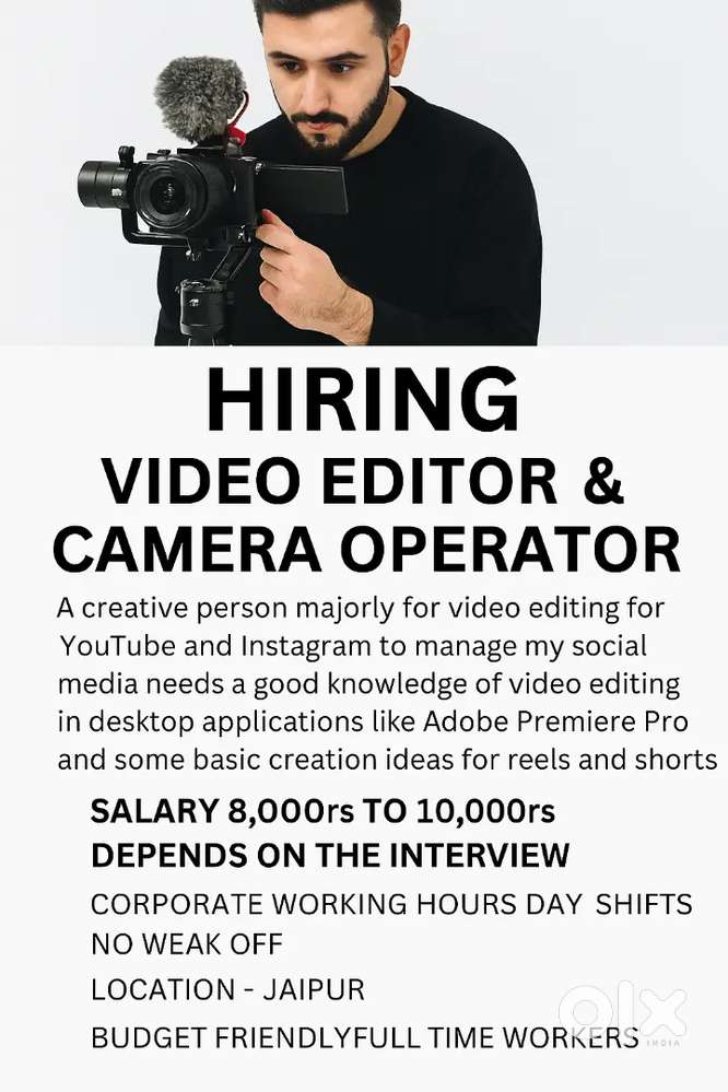 Video Editor & Content Creator – Full-Time (Jaipur)