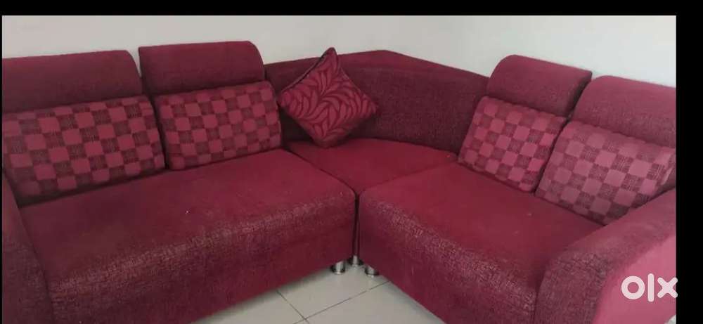 L shape sofa set