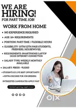 Part Time Work From Home Job – 10th/12th pass eligible
