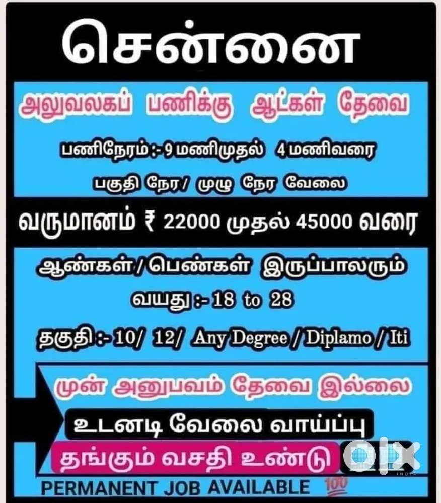 PERMANENT JOB VECANCY AVAILABLE