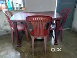 Nilkomol plustic dinning table with 4 chair