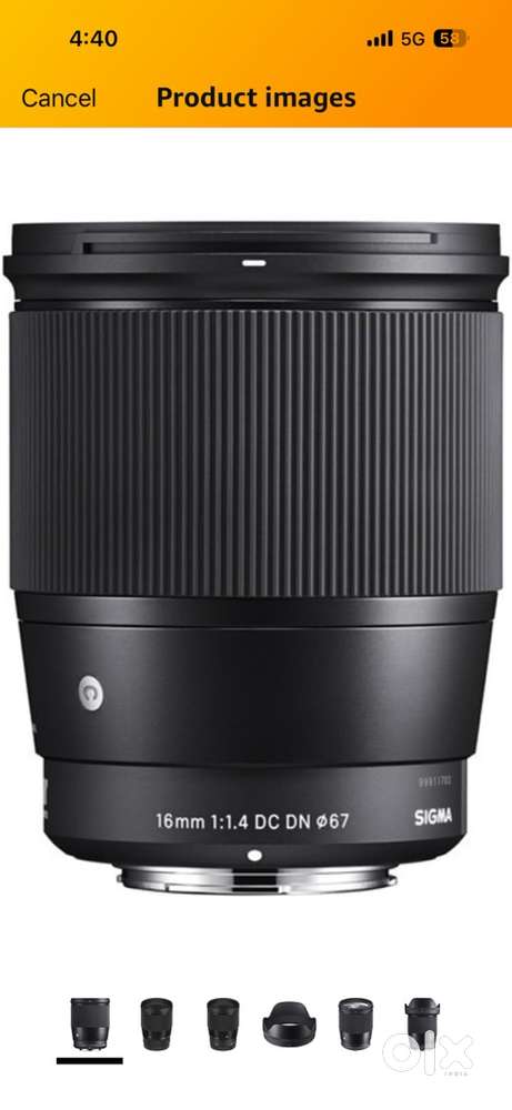 Sigma 16mm for sony 2 days old