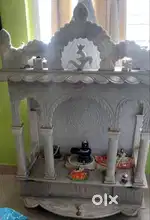 Indoor White Carved Marble Mandir (Temple)