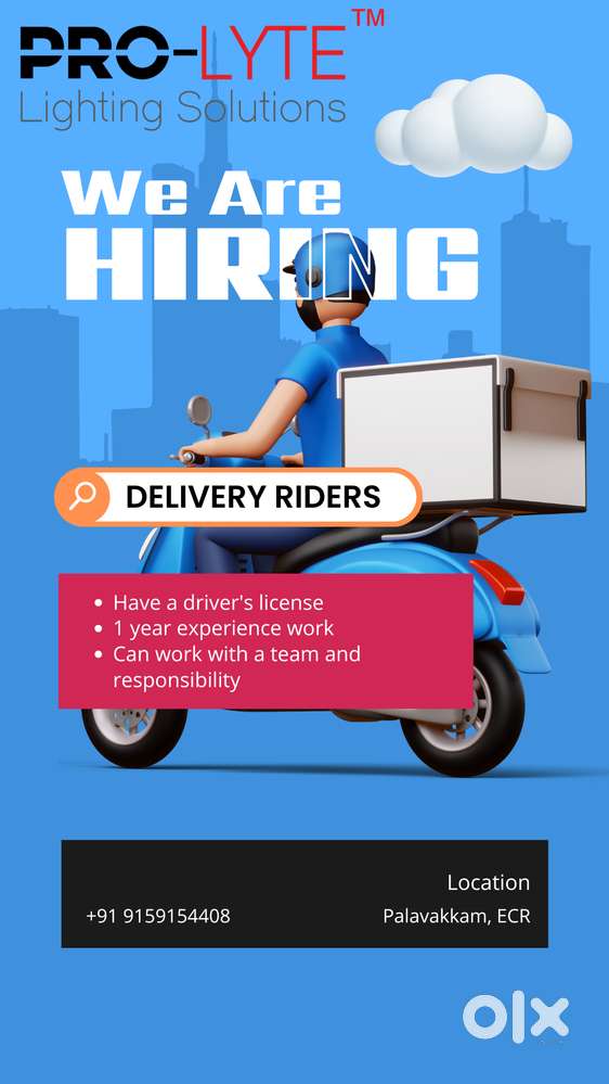 Delivery office boy with bike