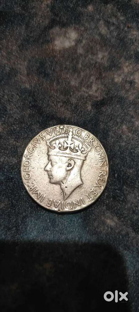 Rare British India1/2Rup–King Gorge 4(1939–1945)Cllectibl Vintag Coin