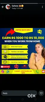Rmax international private limited work from  work only women vacancy