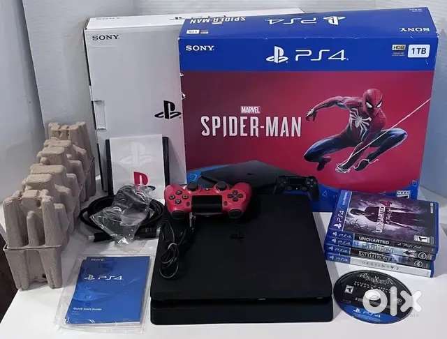 PlayStation 4 Slim 1TB Console - Marvel's Spider-Man Bundle W/ 5 Games